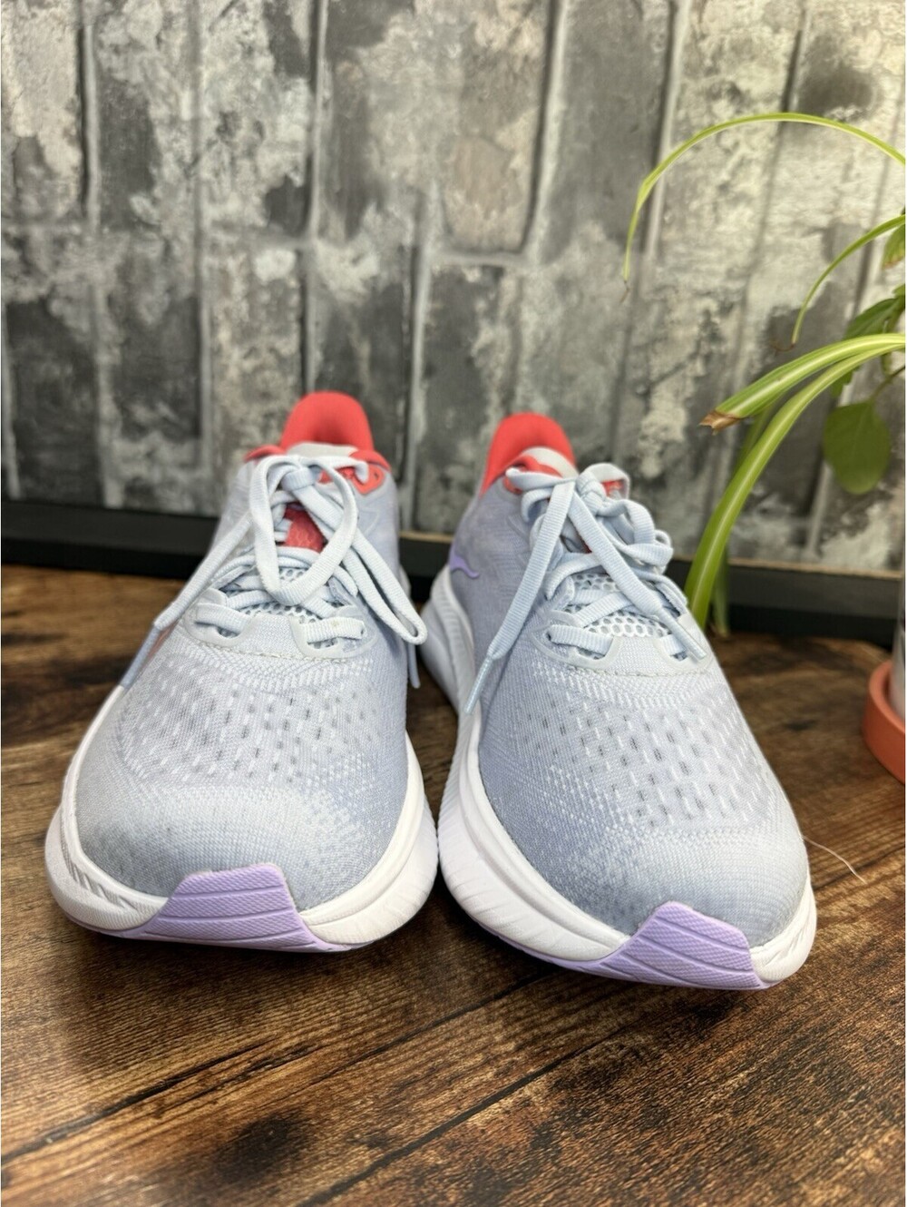 HOKA Mach 6 Women’s Pale Dusk/Gull Low Top Lace-Up Logo Mesh Rubber - Picture 4 of 7